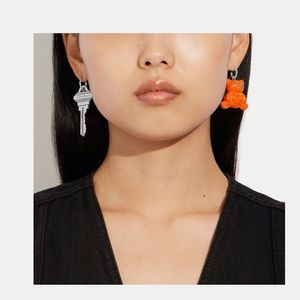Teddy Bear Key Mismatch Earrings